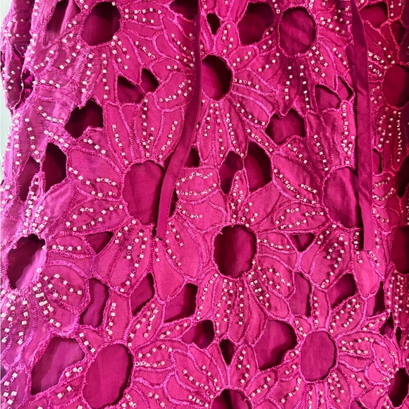 Buddy Love Magenta Embroidered Dress - Picture 4 of 5